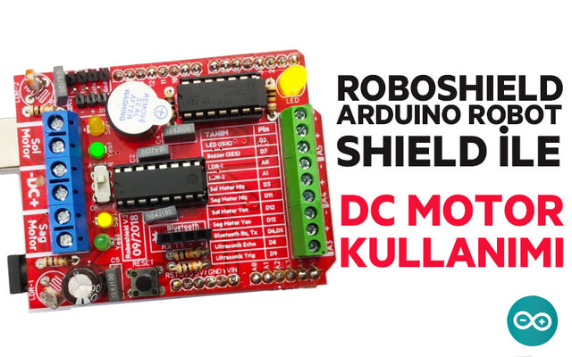 Roboshield ile DC Motor Kullanımı - Engelden Kaçan Robot Nasıl Yapılır?