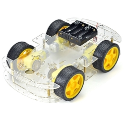  - 4WD Çok Amaçlı Mobil Robot Platformu - Şeffaf