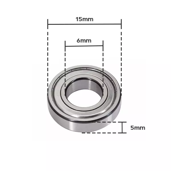 6mm Delik Çaplı Bilyalı Rulman 696ZZ