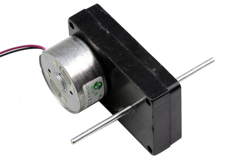 6V Çift Şaftlı Redüktörlü Dc Motor - Dişli Kutulu