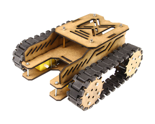 Woodie Ahşap Tank Robotu Gövde Seti - (Demonte Montajsız)