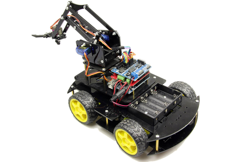 Arduino Robot Kollu 4WD Mobil Araba Kiti - (Demonte Montajsız)