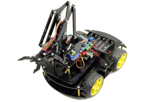 Arduino Robot Kollu 4WD Mobil Araba Kiti - (Demonte Montajsız)